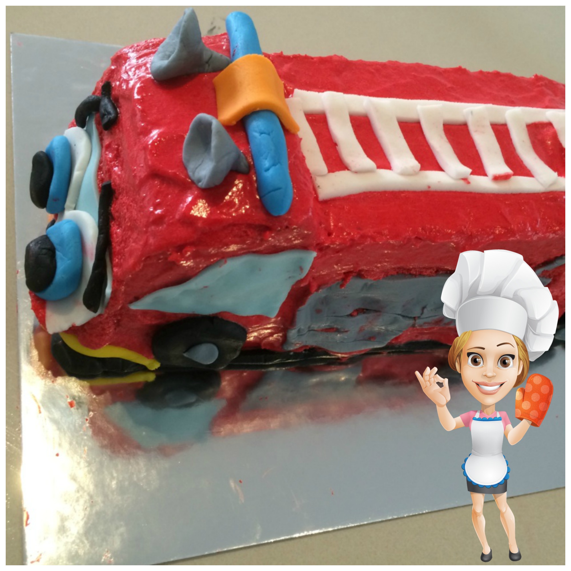 Lisa cake 2 the rescue fire truck