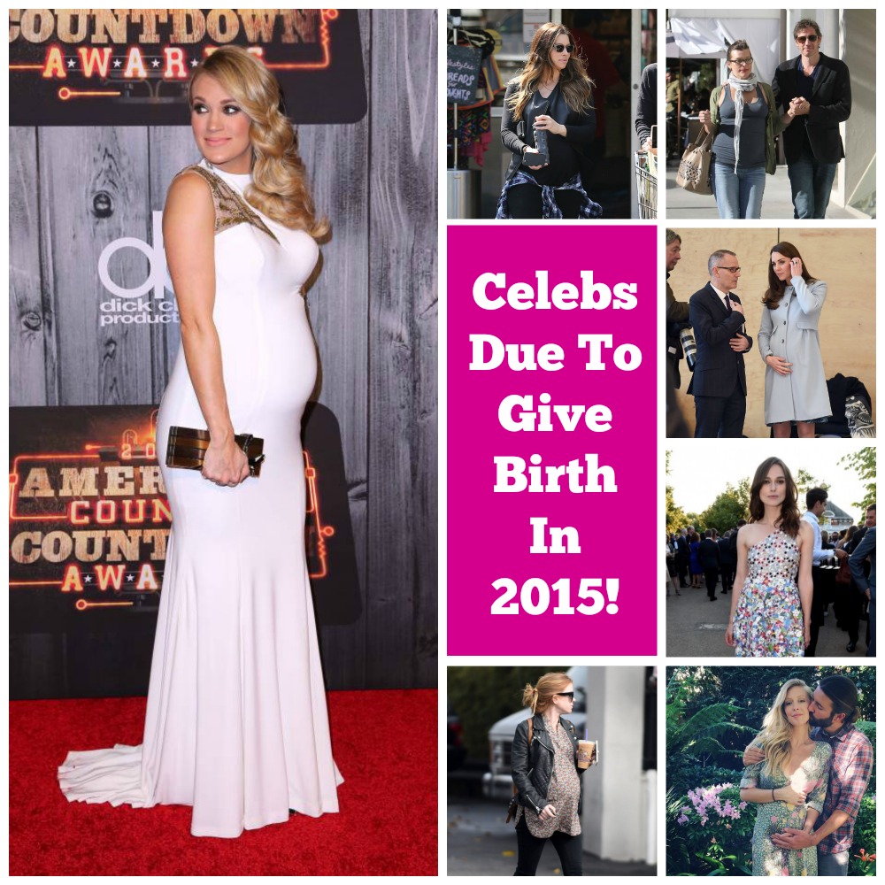 Celebs due to give birth in 2015