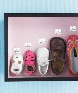 baby shoe shadowbox