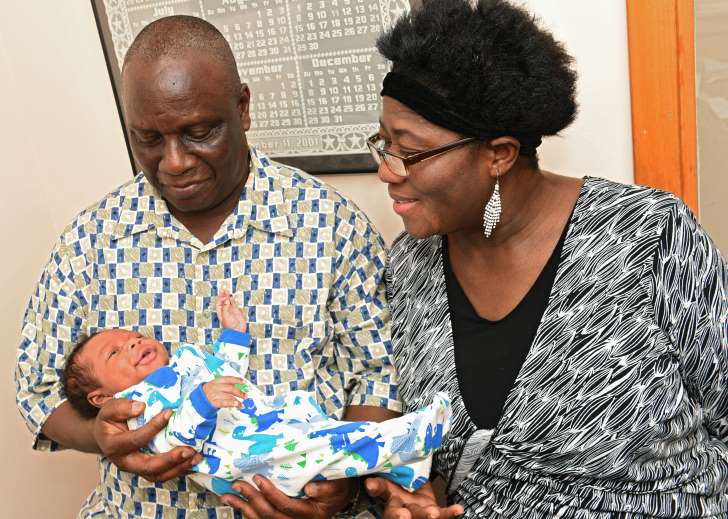 59 year old couple gives birth
